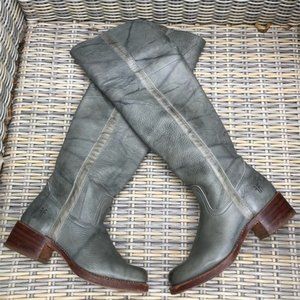 Frye Campus OTK Over Knee Boots Gray RARE! size 8
